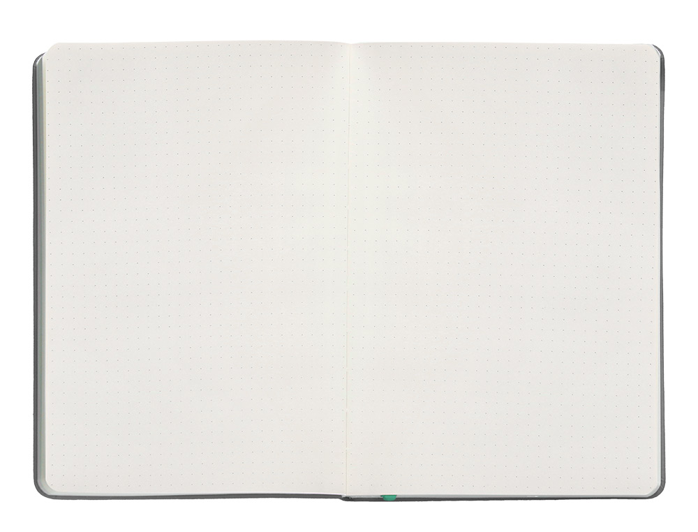 CADERNO COM ELASTICO ANTARTIK NOTES CAPA DURA A5 PONTILHADO CINZA E TURQUESA 100 FOLHAS 80 GR FSC