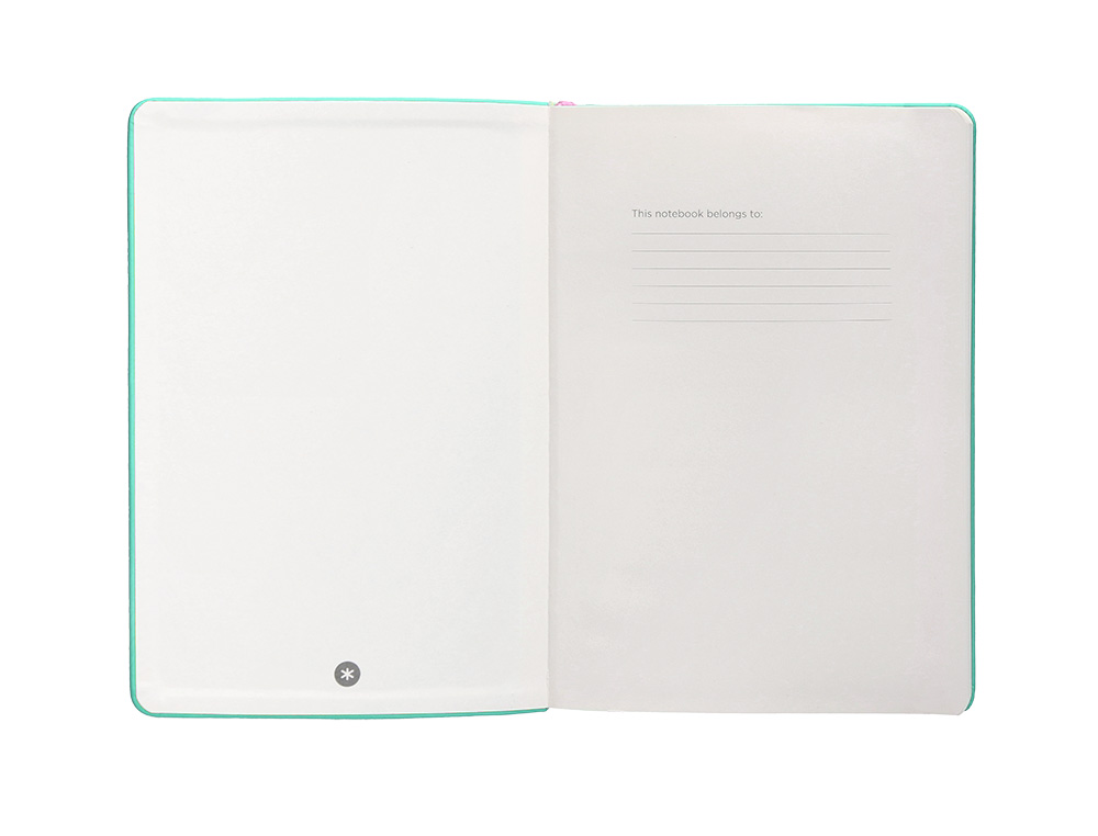 CADERNO COM ELASTICO ANTARTIK NOTES CAPA DURA A4 PAUTADO ROSA E TURQUESA 100 FOLHAS 80 GR FSC