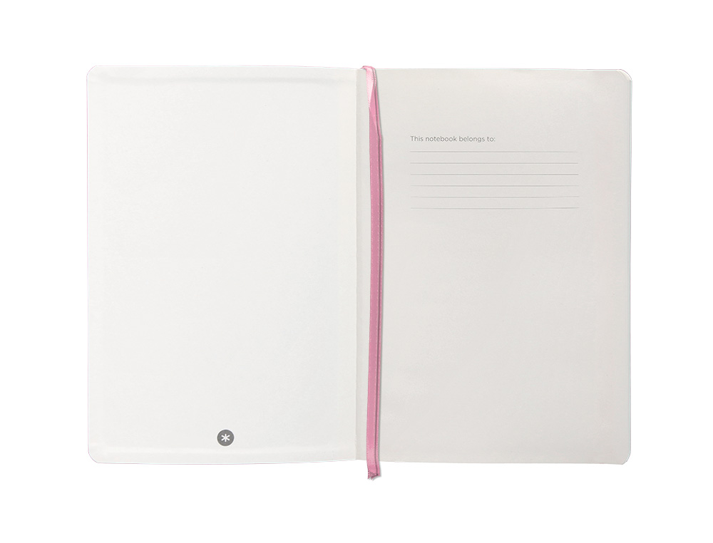 CADERNO COM ELASTICO ANTARTIK NOTES CAPA MOLE A5 PAUTADO ROSA PASTEL 80 FOLHAS 80 GR FSC