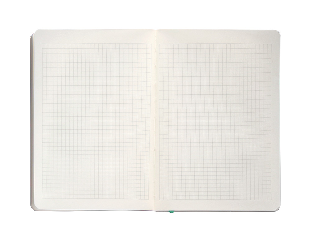 CADERNO COM ELASTICO ANTARTIK NOTES CAPA MOLE A5 QUADRICULADO CINZA E TURQUESA 80 FOLHAS 80 GR FSC