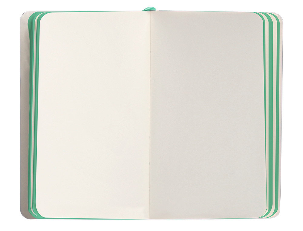 CADERNO COM ELASTICO ANTARTIK NOTES CAPA MOLE A6 LISO CINZA E TURQUESA 100 FOLHAS 80 GR FSC