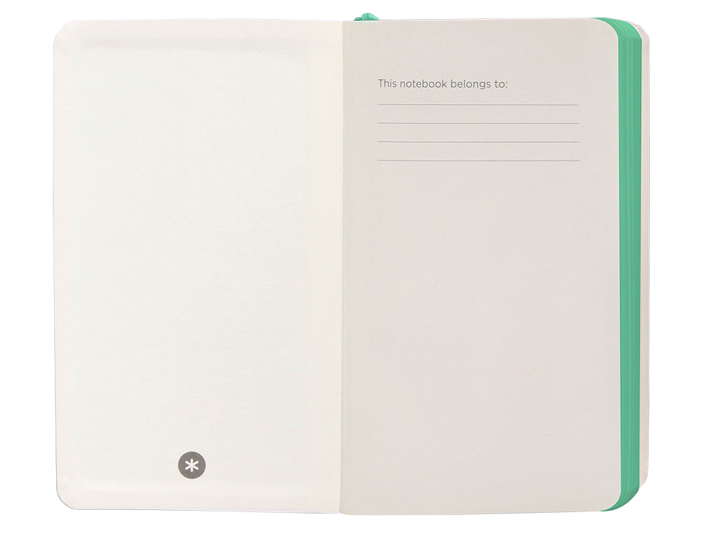 CADERNO COM ELASTICO ANTARTIK NOTES CAPA MOLE A6 LISO CINZA E TURQUESA 100 FOLHAS 80 GR FSC
