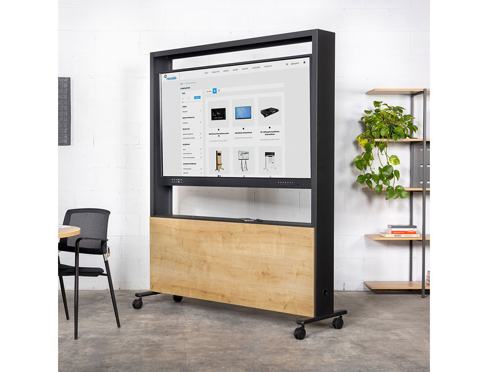 SUPORTE MOVEL ROCADA PARA MONITORES INTERATIVOS DE 65