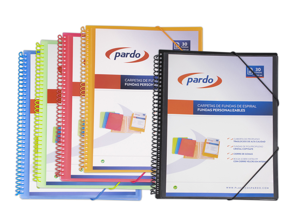 CAPA CATALOGO PARDO COM ESPIRAL 30 BOLSAS FOLIO PERSONALIZAVEL COR PRETO