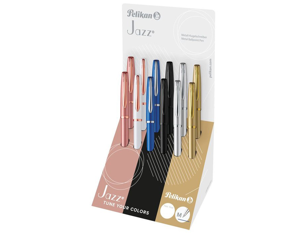 ESFEROGRAFICA PELIKAN JAZZ NOBLE ELEGANCE EXPOSITOR DE 12 UNIDADES CORES SORTIDAS