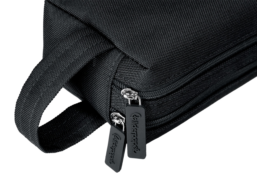 ESTOJO ESCOLAR LIDERPAPEL CLASSIC RETANGULAR COM ASA 2 FECHOS 210X80 MM PRETO