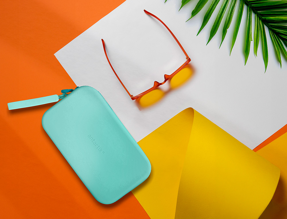 ESTOJO ESCOLAR ANTARTIK TROPICAL DIVE SILICONE SOFT RETANGULAR 190X120X25 MM MENTA