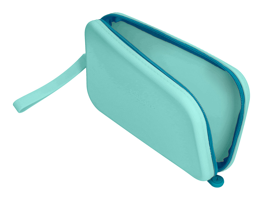 ESTOJO ESCOLAR ANTARTIK TROPICAL DIVE SILICONE SOFT RETANGULAR 190X120X25 MM MENTA