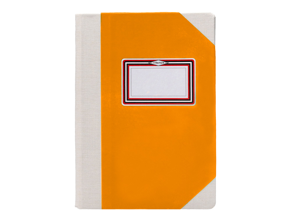 LIVRO DE CARTAO COSIDO FERNANDES FLECHA DIN A5+ LISO 50 FOLHAS 100 GR LARANJA