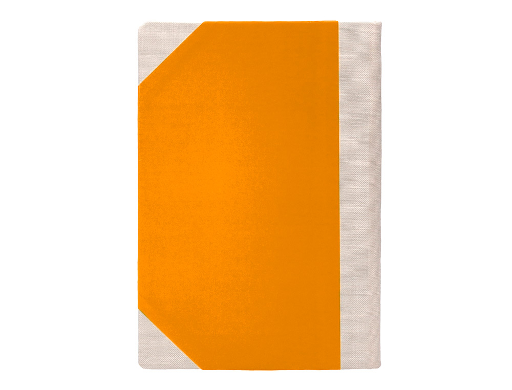 LIVRO DE CARTAO COSIDO FERNANDES FLECHA DIN A5+ LISO 50 FOLHAS 100 GR LARANJA