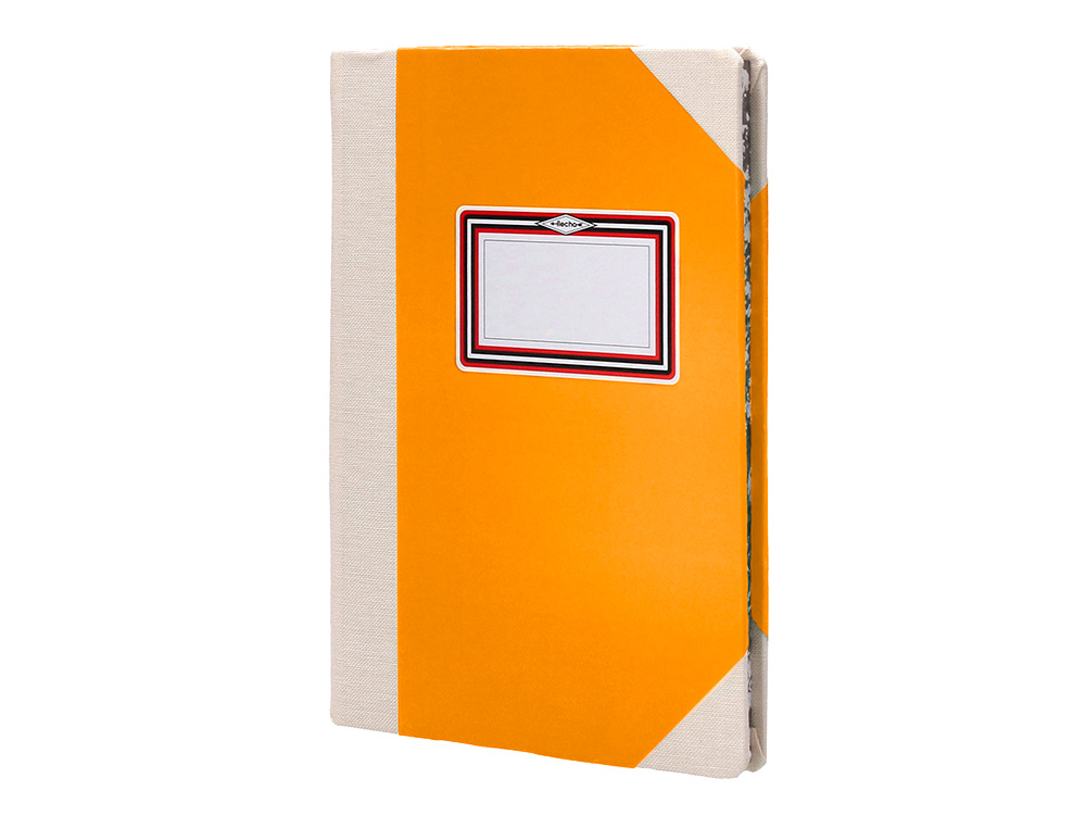 LIVRO DE CARTAO COSIDO FERNANDES FLECHA DIN A5+ LISO 50 FOLHAS 100 GR LARANJA