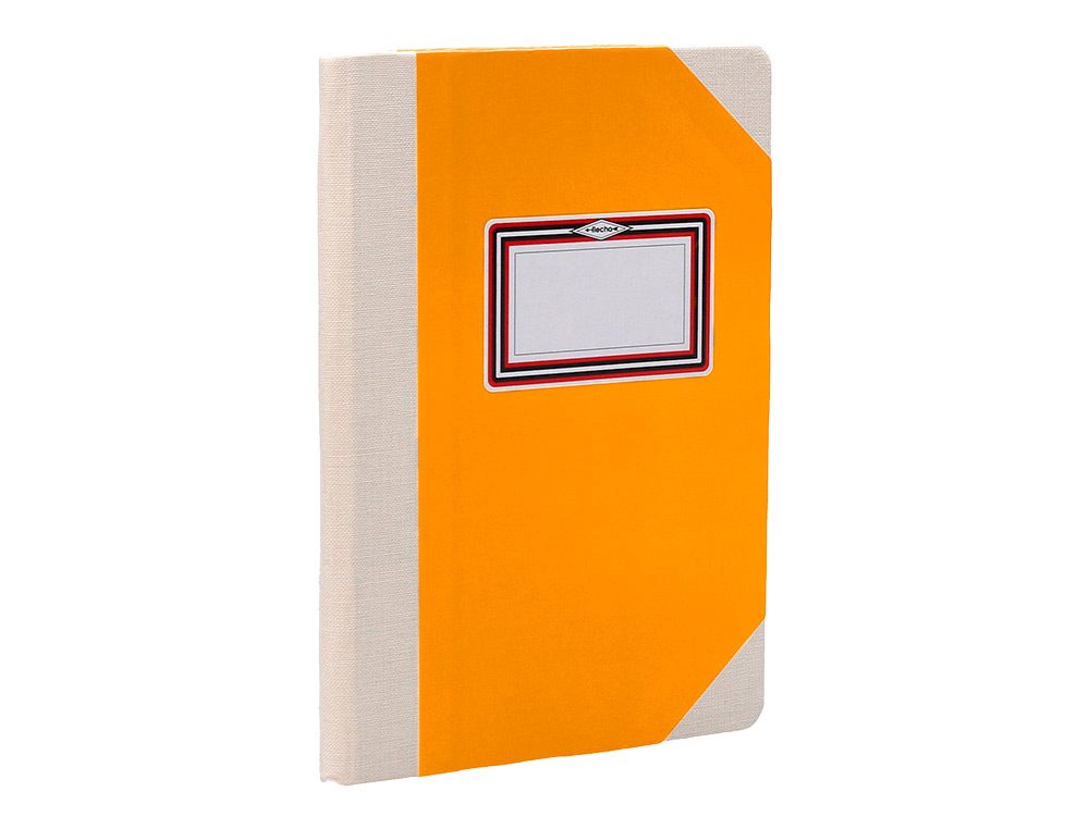 LIVRO DE CARTAO COSIDO FERNANDES FLECHA DIN A5+ LISO 50 FOLHAS 100 GR LARANJA