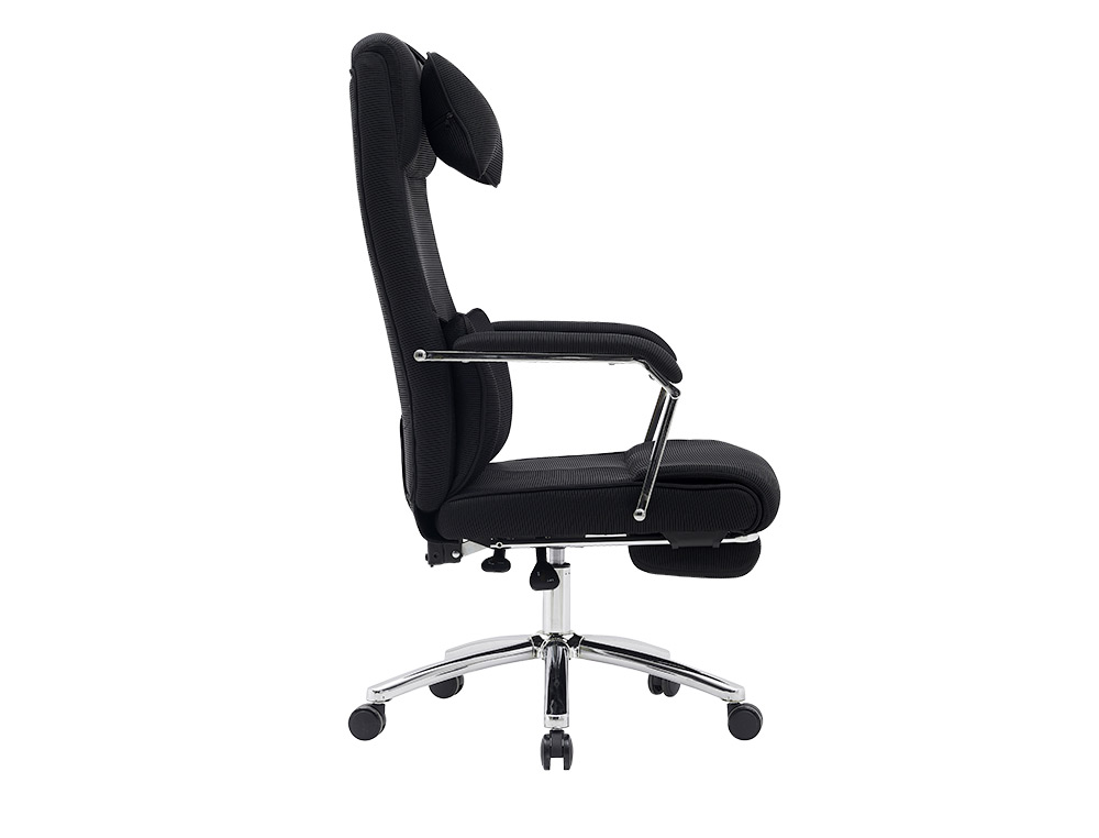 CADEIRA DE DIRECAO Q-CONNECT RAVENNA MALHA BASE METALICA ALT MAX 1300 LARG 670 PROF 730 MM RODAS PREMIUM COR PRETO