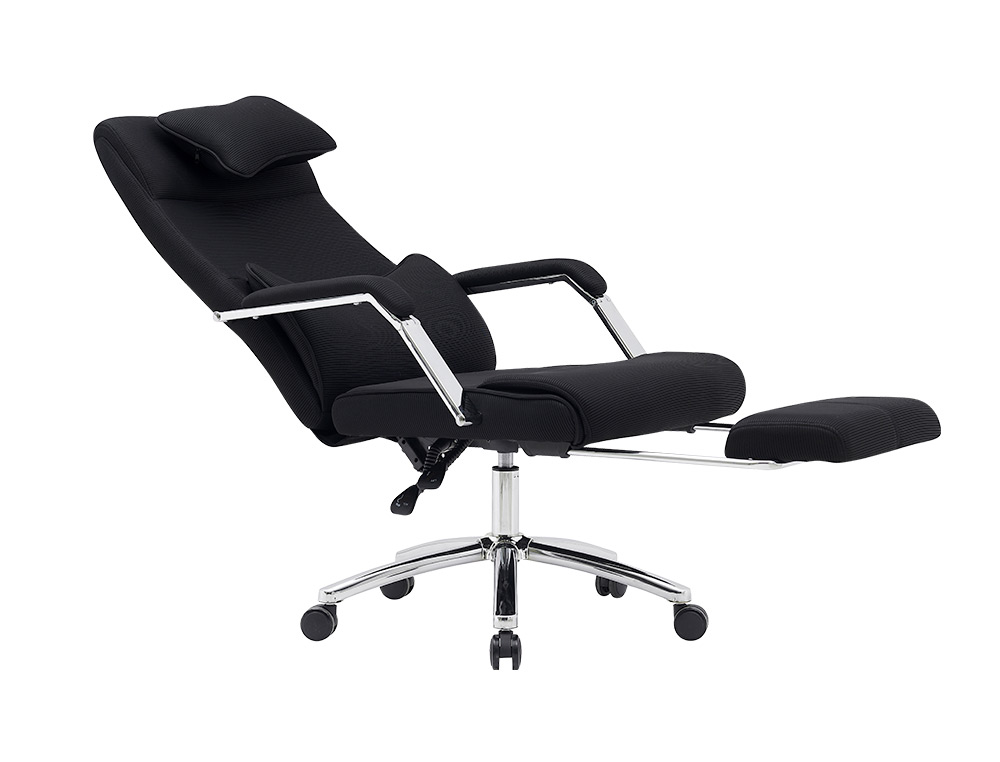 CADEIRA DE DIRECAO Q-CONNECT RAVENNA MALHA BASE METALICA ALT MAX 1300 LARG 670 PROF 730 MM RODAS PREMIUM COR PRETO