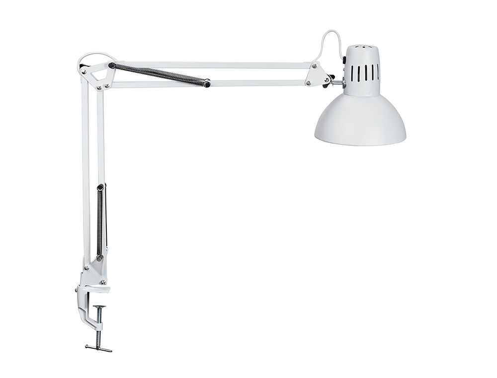 CANDEEIRO DE ESCRITORIO MAUL STUDY COM PINCA COR BRANCO 170X440X350 MM