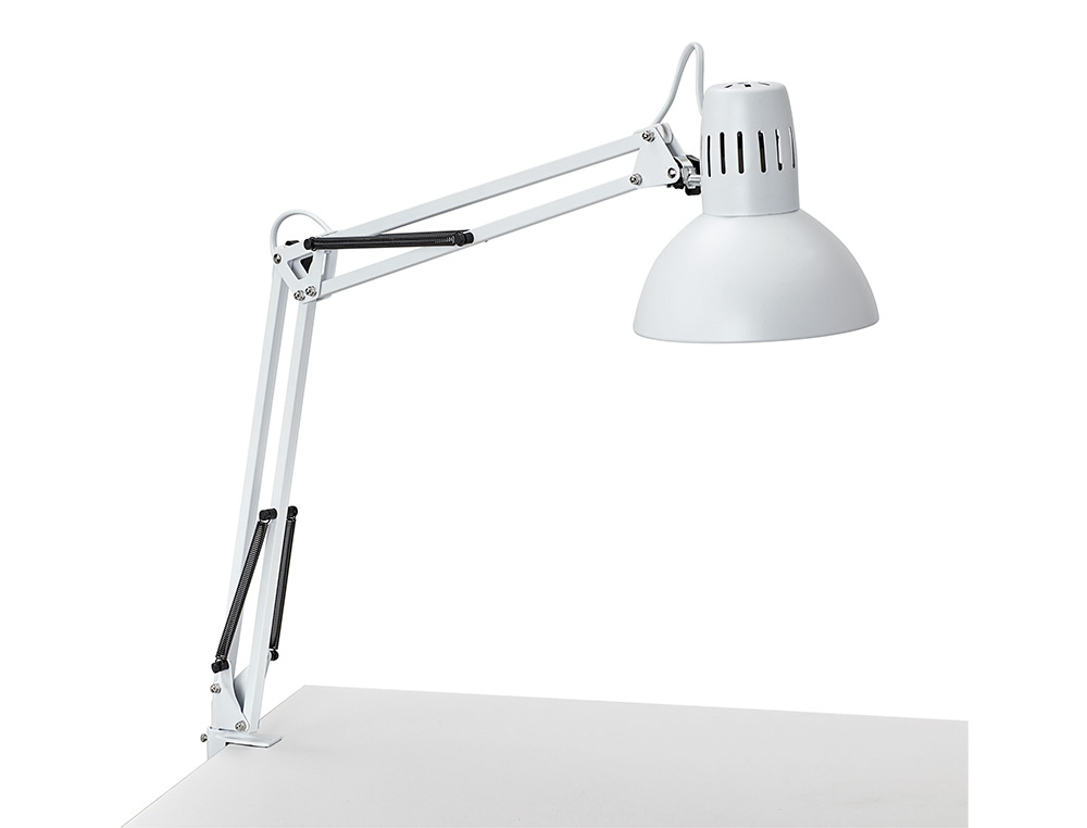 CANDEEIRO DE ESCRITORIO MAUL STUDY COM PINCA COR BRANCO 170X440X350 MM