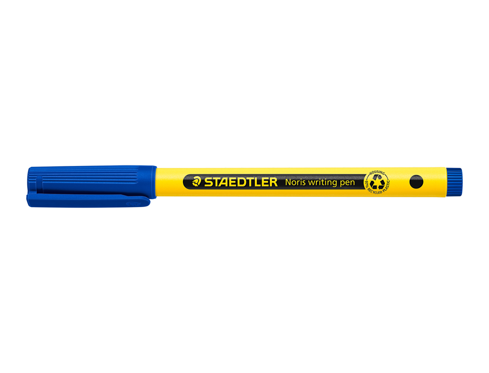 MARCADOR STAEDTLER NORIS WRITING PEN 307 TINTA BASE DE AGUA PONTA FINA TRACO 0,6 MM AZUL