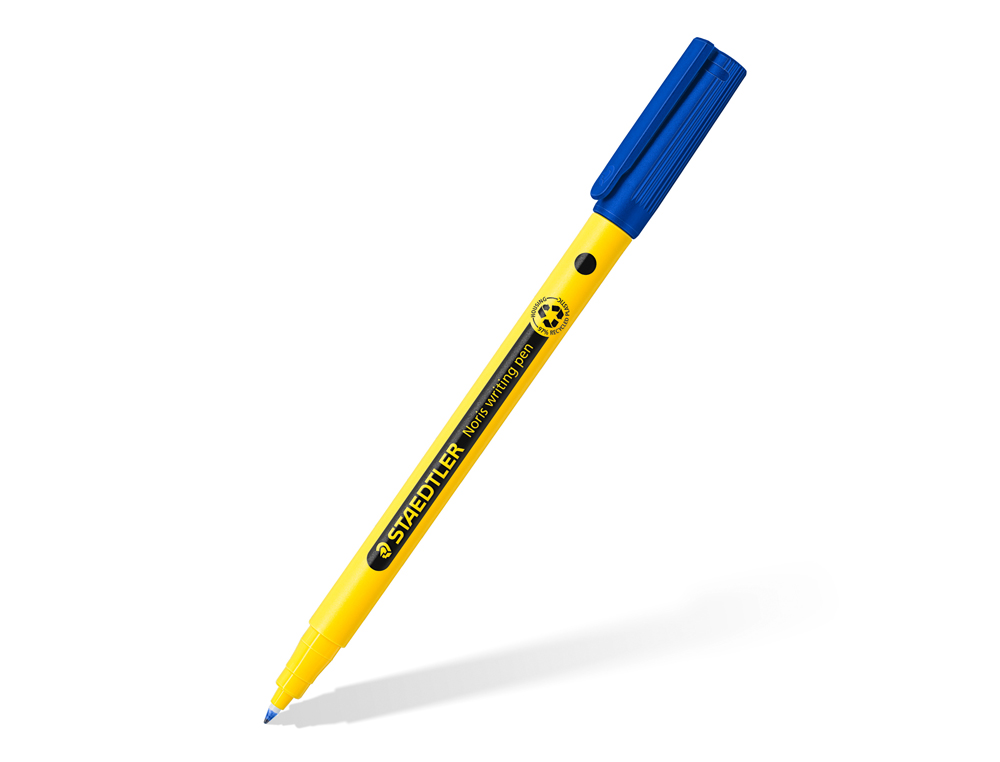 MARCADOR STAEDTLER NORIS WRITING PEN 307 TINTA BASE DE AGUA PONTA FINA TRACO 0,6 MM AZUL