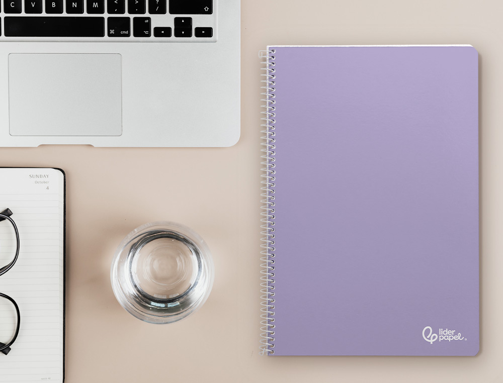 CADERNO ESPIRAL LIDERPAPEL SMART DIN A4 CAPA SUAVE 80 F 75 GR QUADRICULA 5 MM COM MARGEM CORES SORTIDAS