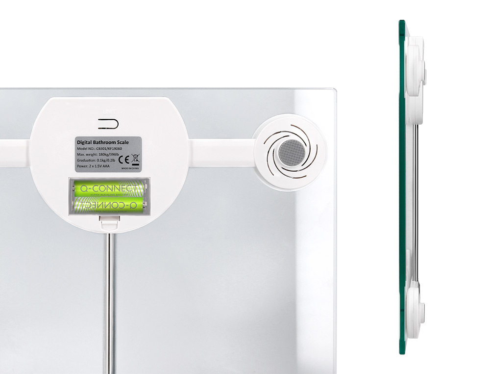 BALANCA CASA DE BANHO Q-CONNECT DIGITAL COM ECRA LCD PRECISAO 100 GR CAPACIDADE DE 5 KG A 180 KG 300X300X22MM