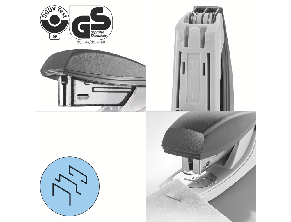 AGRAFADOR PETRUS 210 REYCLE AZUL CAPACIDADE 25 FOLHAS USA AGRAFES 22/6