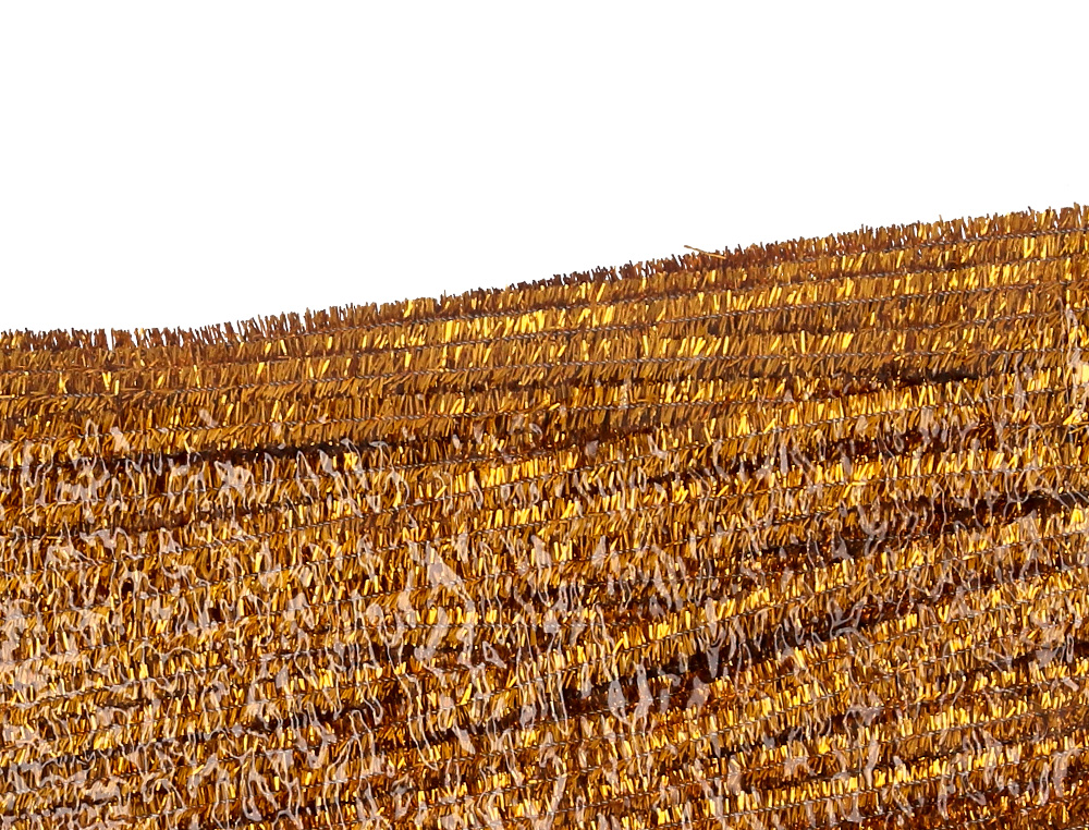 TIRAS DE CHENILLE LIDERPAPEL 30 CM COR OURO BOLSA DE 100 UNIDADES