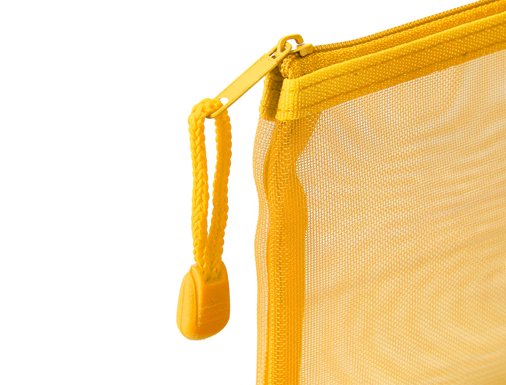 BOLSA COM FECHO DE CORRER LIDERPAPEL POLIESTER TRANSPIRAVEL MULTIUSOS DIN A4 AMARELO