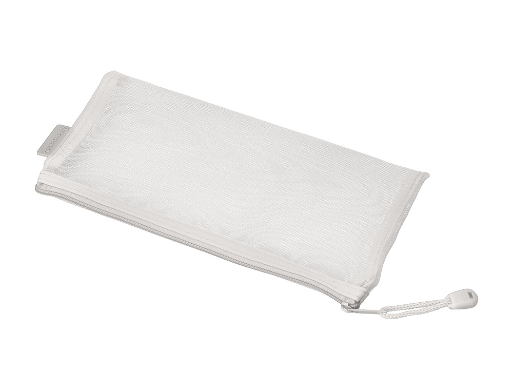 BOLSA COM FECHO DE CORRER LIDERPAPEL POLIESTER TRANSPIRAVEL MULTIUSOS TICKET 230X115 MM BRANCO