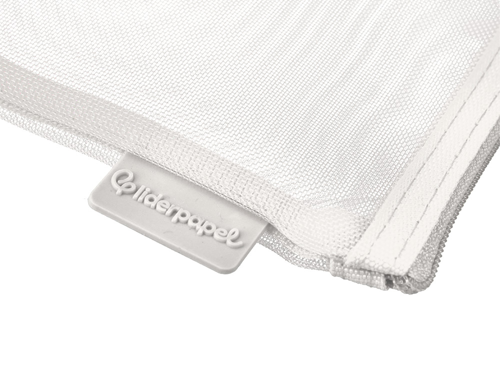 BOLSA COM FECHO DE CORRER LIDERPAPEL POLIESTER TRANSPIRAVEL MULTIUSOS TICKET 230X115 MM BRANCO