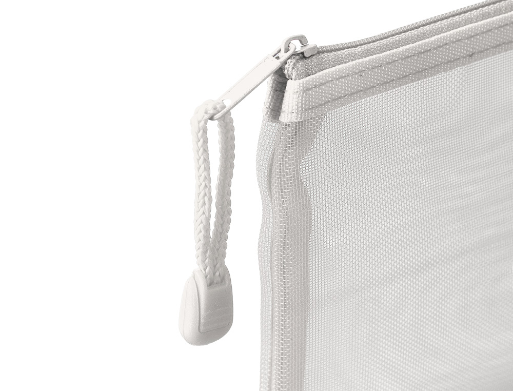 BOLSA COM FECHO DE CORRER LIDERPAPEL POLIESTER TRANSPIRAVEL MULTIUSOS TICKET 230X115 MM BRANCO