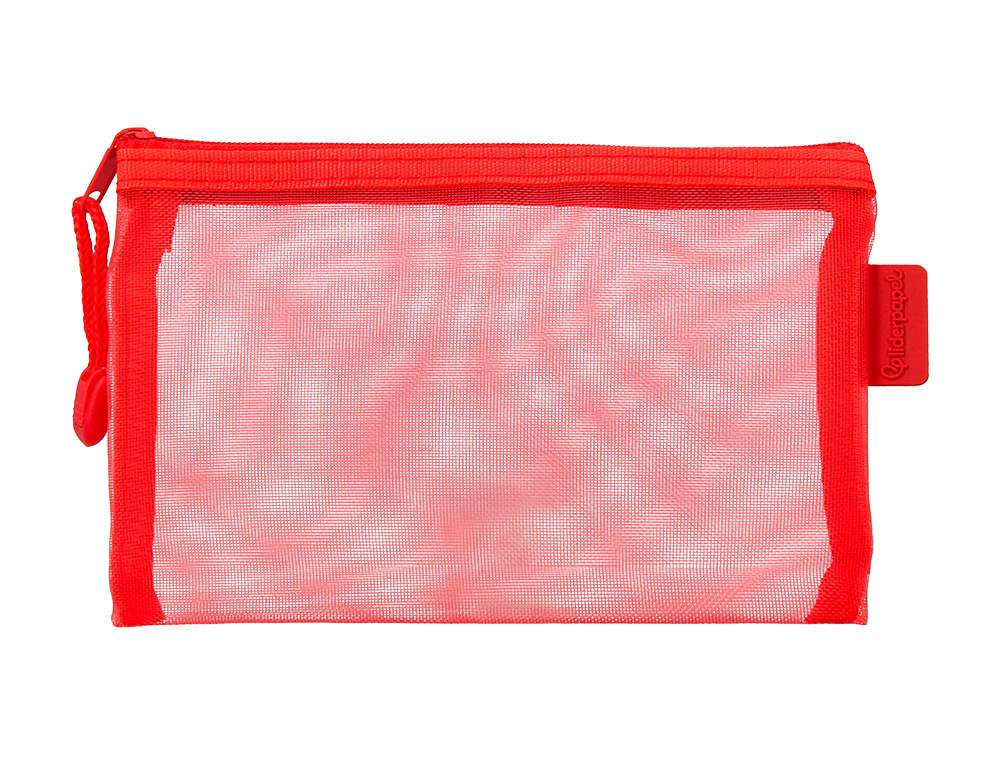 BOLSA COM FECHO DE CORRER LIDERPAPEL POLIESTER TRANSPIRAVEL MULTIUSOS DIN A6 CINZA