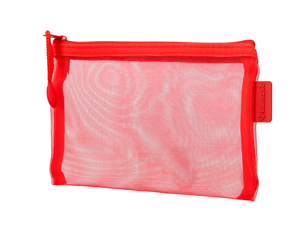 BOLSA COM FECHO DE CORRER LIDERPAPEL POLIESTER TRANSPIRAVEL MULTIUSOS DIN A6 CINZA