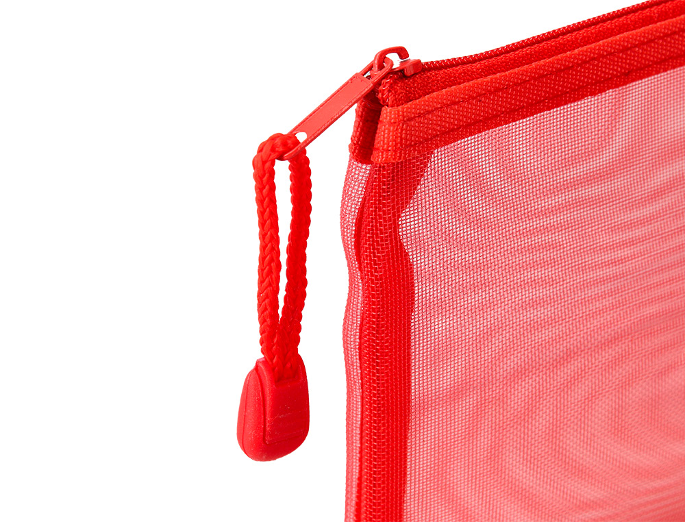 BOLSA COM FECHO DE CORRER LIDERPAPEL POLIESTER TRANSPIRAVEL MULTIUSOS DIN A6 CINZA