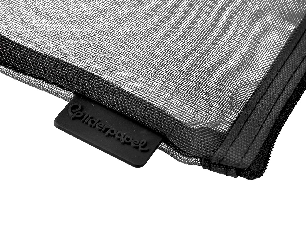 BOLSA COM FECHO DE CORRER LIDERPAPEL POLIESTER TRANSPIRAVEL MULTIUSOS DIN A5 PRETO