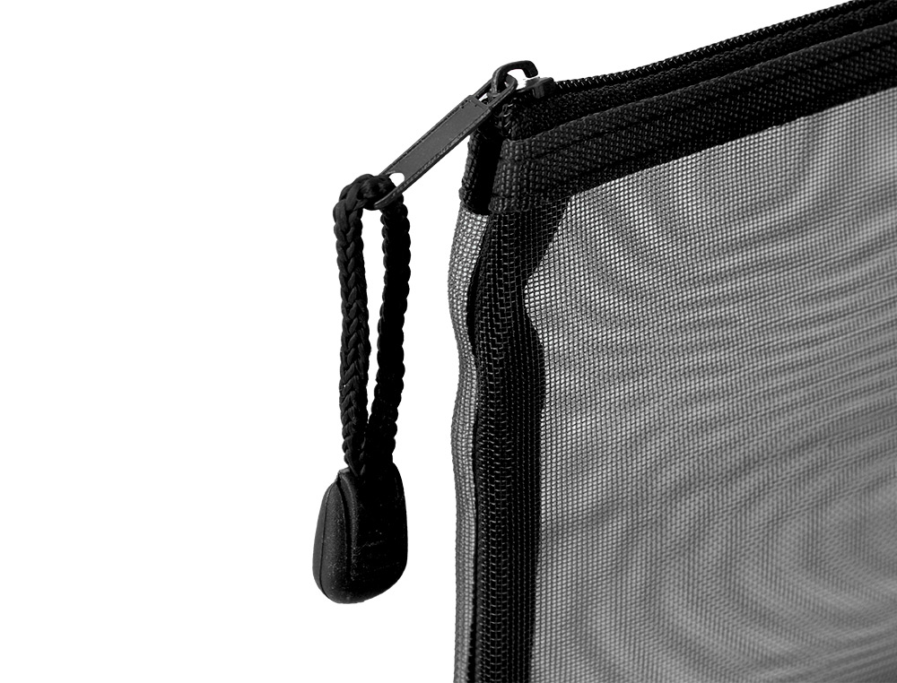 BOLSA COM FECHO DE CORRER LIDERPAPEL POLIESTER TRANSPIRAVEL MULTIUSOS DIN A5 PRETO