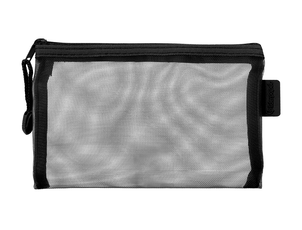BOLSA COM FECHO DE CORRER LIDERPAPEL POLIESTER TRANSPIRAVEL MULTIUSOS DIN A6 PRETO