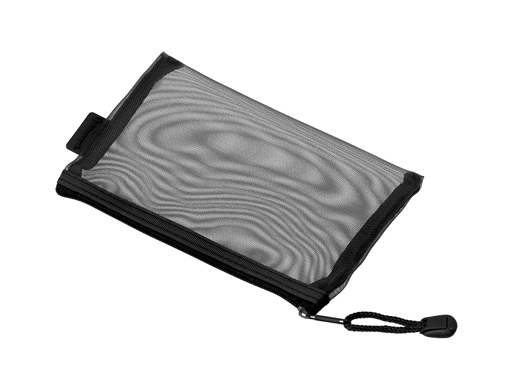 BOLSA COM FECHO DE CORRER LIDERPAPEL POLIESTER TRANSPIRAVEL MULTIUSOS DIN A6 PRETO
