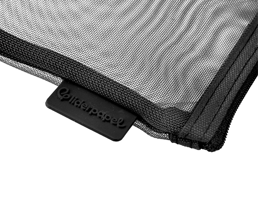 BOLSA COM FECHO DE CORRER LIDERPAPEL POLIESTER TRANSPIRAVEL MULTIUSOS DIN A6 PRETO