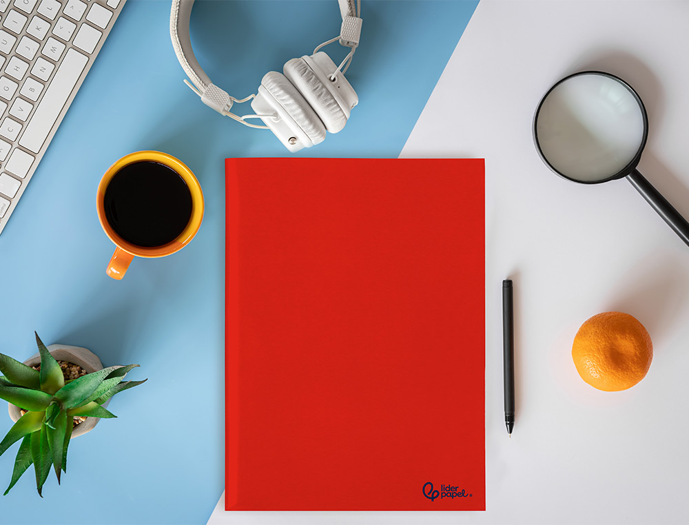 CADERNO AGRAFADO LIDERPAPEL SMART A4 48 FOLHAS 75 GR QUADRICULA 5MM COM MARGEM CORES SORTIDAS