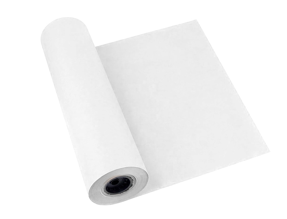 PAPEL KRAFT LIDERPAPEL BRANCO BOBINE 1 MT X 833 MT ESPECIAL PARA EMBALAGEM PESO 50 KG