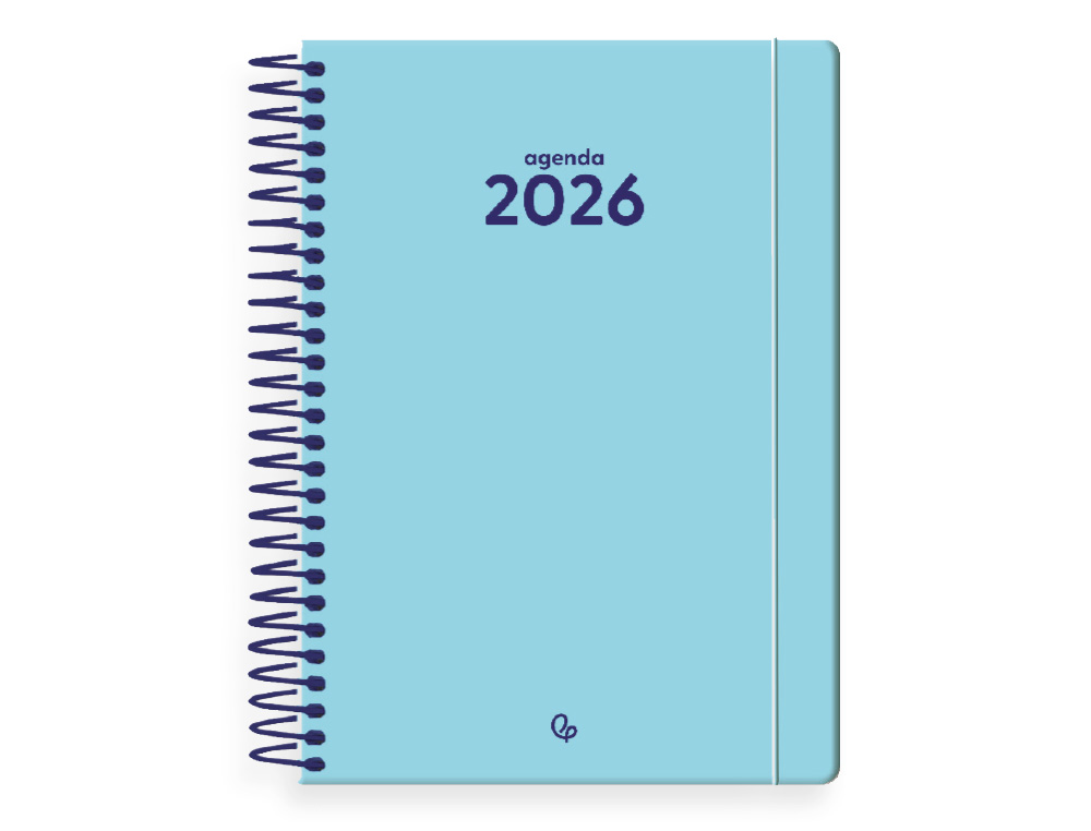AGENDA ESPIRAL LIDERPAPEL CLASSIC A4 2026 SEMANA VISTA AZUL CLARO PAPEL 70 GR FSC