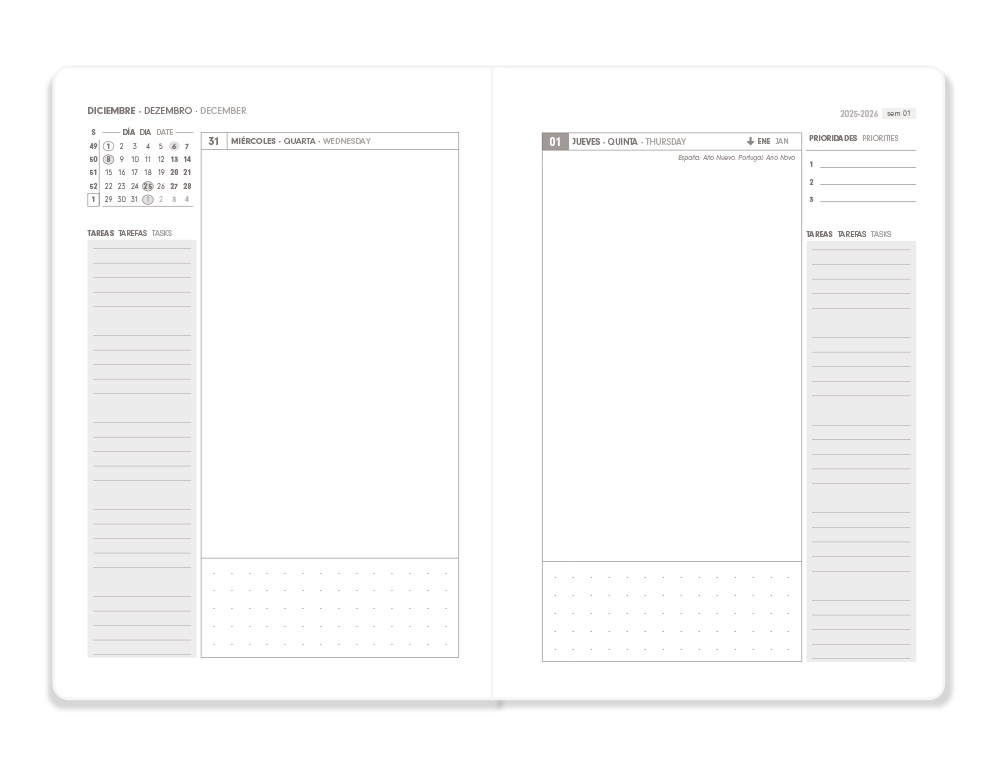 AGENDA ESPIRAL ANTARTIK MANIFEST A5+ 2026 DIA PAGINA ROXO PAPEL 80 GR FSC