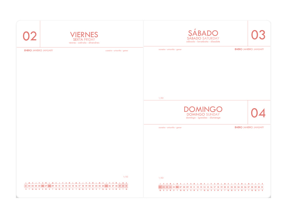 AGENDA ENCADERNADA ANTARTIK TIME TO SHINE A5+ 2026 DIA PAGINA ROXO PAPEL 80 GR FSC