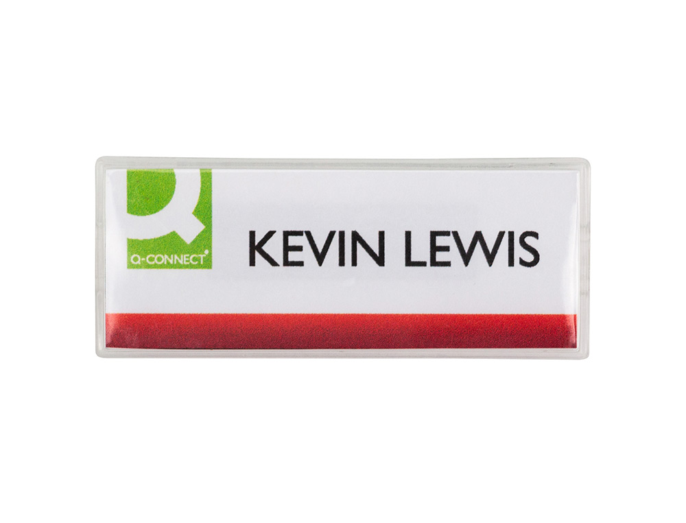 IDENTIFICADOR Q-CONNECT KF14139 CON CLIP MAGNETICO APERTURA SUPERIOR 75X28 MM