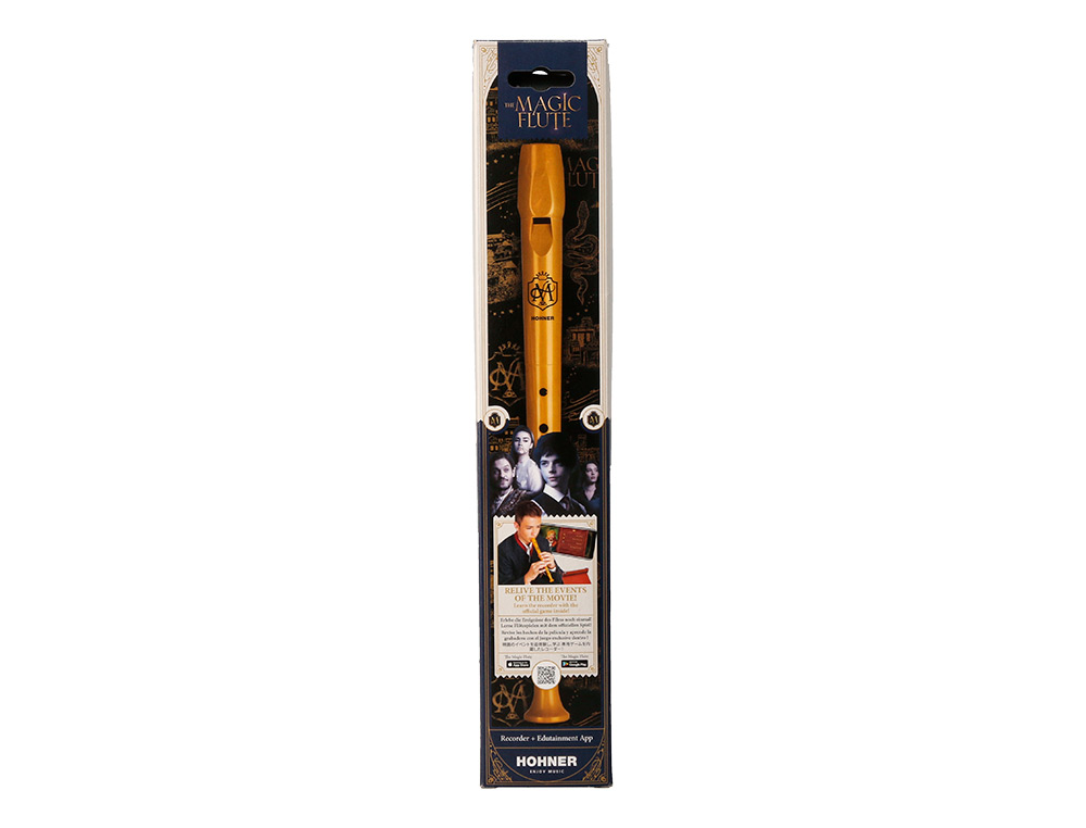 FLAUTA HOHNER THE MAGIC FLUTE COR DOURADO EDICAO ESPECIAL COM APP PARA APRENDER E BRINCAR