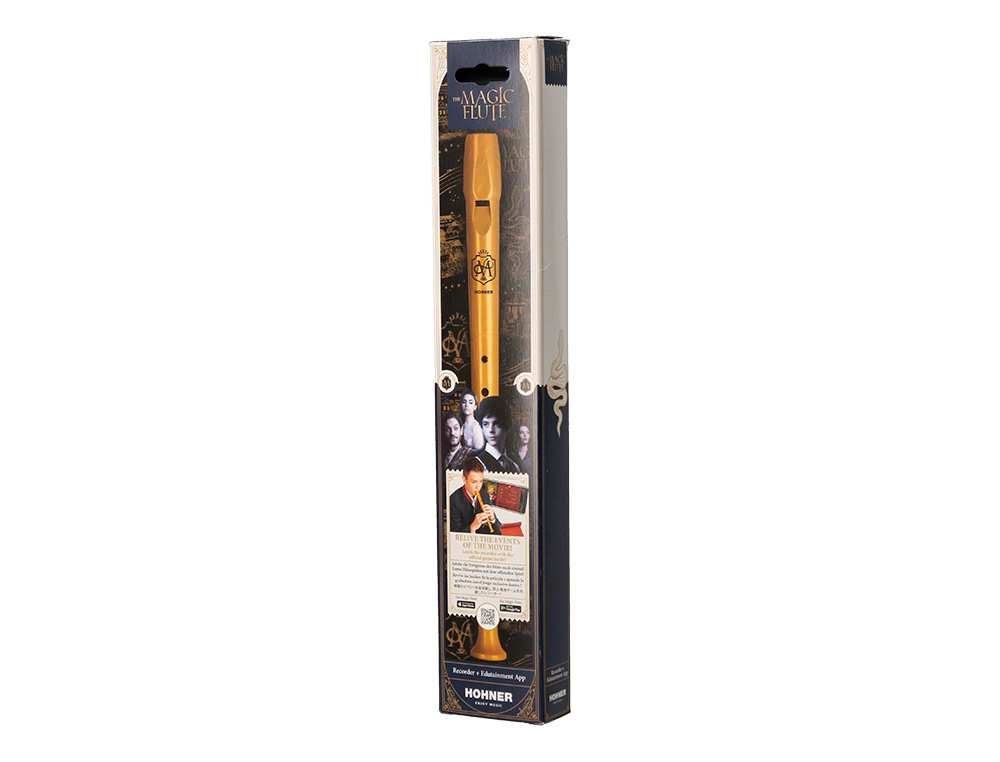 FLAUTA HOHNER THE MAGIC FLUTE COR DOURADO EDICAO ESPECIAL COM APP PARA APRENDER E BRINCAR