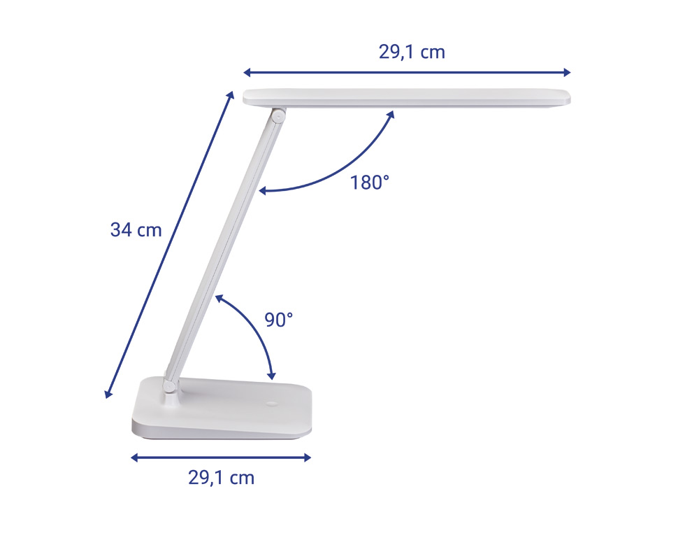 CANDEEIRO DE ESCRITORIO MAUL SALLY LED COM BATERIA TRES NIVEIS INTENSIDADE COR BRANCO
