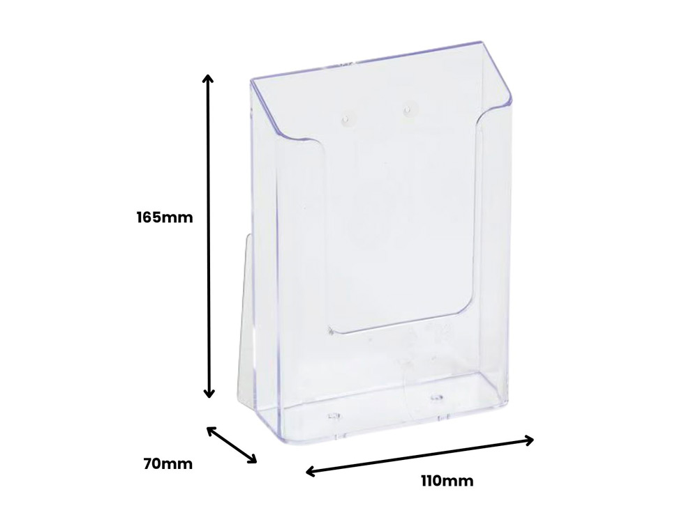 EXPOSITOR DE SECRETARIA ARCHIVO 2000 PORTA FOLHETOS 1 COMPARTIMENTO 1/3 A4 VERTICAL GAVETA 34 MM 70X110X165 MM