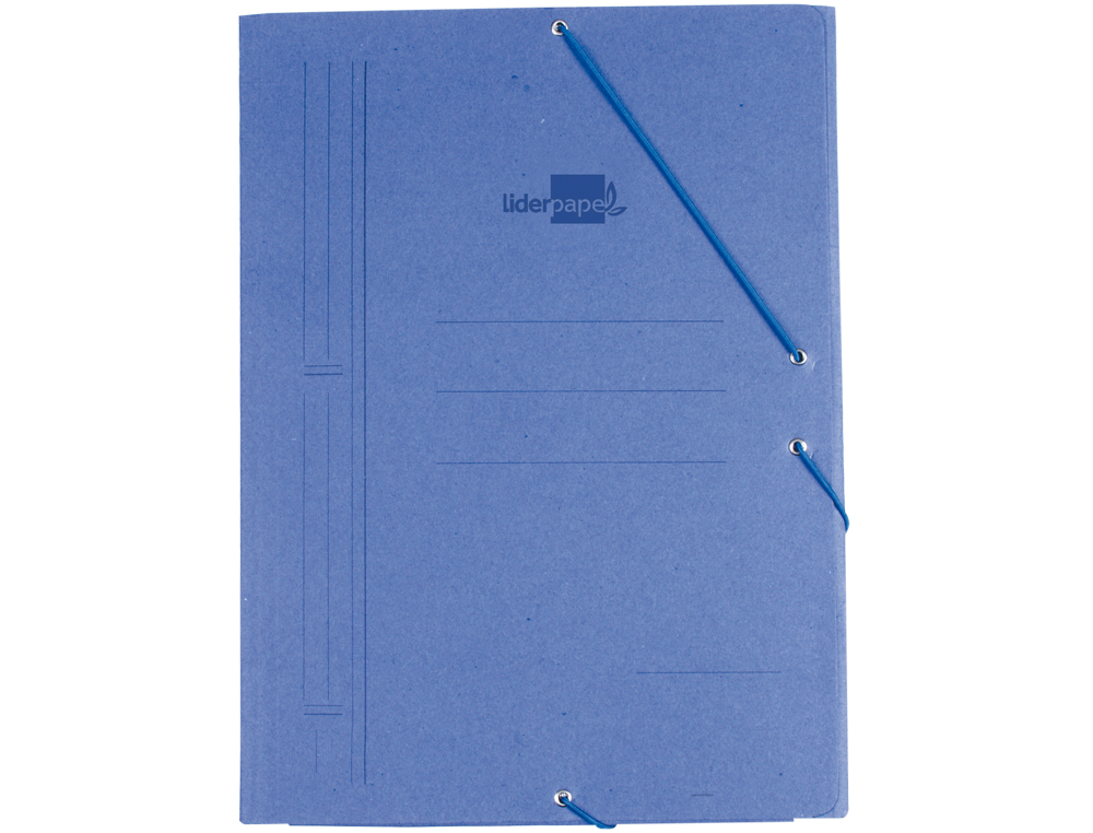 PASTA DE ELASTICOS LIDERPAPEL DIN A3 COM ABAS AZUL
