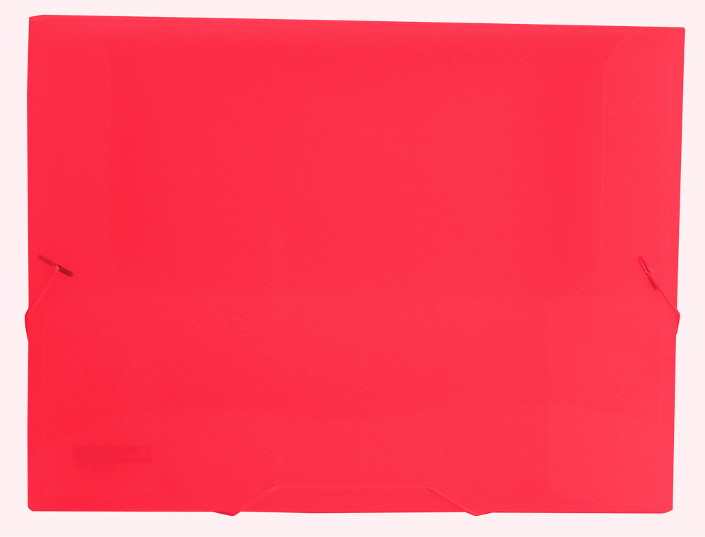 PASTA LIDERPAPEL PORTADOCUMENTOS COM ELASTICOS POLIPROPILENO DIN A4 VERMELHO TRANSLUCIDA LOMBADA 25 MM